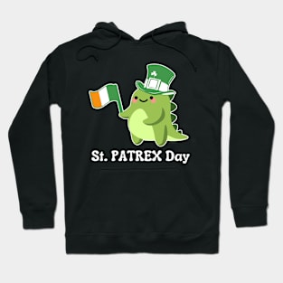 St Paddys Day, Kawaii Leprechaun Dinosaur Hoodie